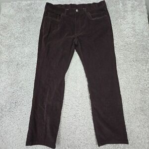 Brooks‎ Brothers Mens Classic Fit Corduroy Pants Size 38x30 Brown Office